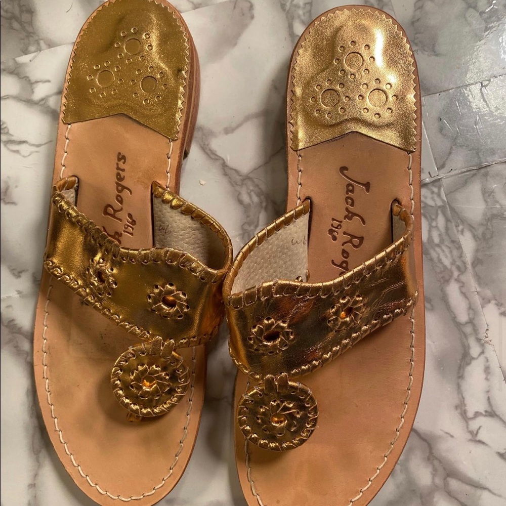 Jack Rogers hamptons flat copper Size 9